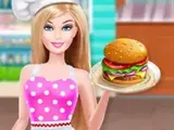 مطعم باربي للوجبات السريعة للزبائن
