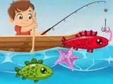 صيد السمك بالسنارة للكبار حقيقية في البحر