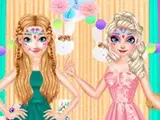 الرسم على الوجه بيبي باربي